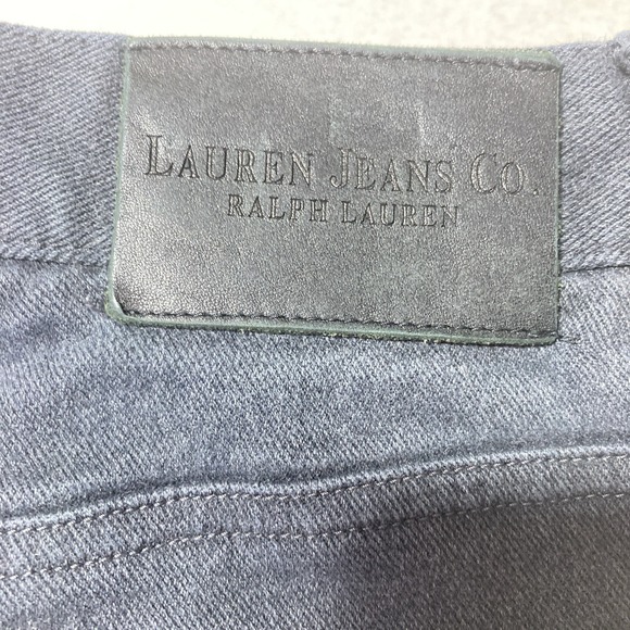 Lauren Jeans Ralph Lauren Black Gray Denim Jeans 8‎ Women's Stretch Straight - Picture 2 of 7